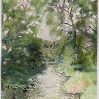 Au fil de l'eau
																 50x60 
																(collection privée)