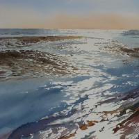 Miroir de sable et d'eau III 50x60