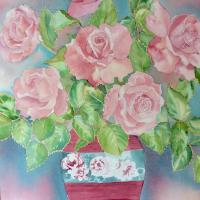 Quelques roses (50x60)