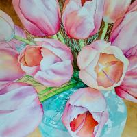 Vase aux tulipes (50x60)